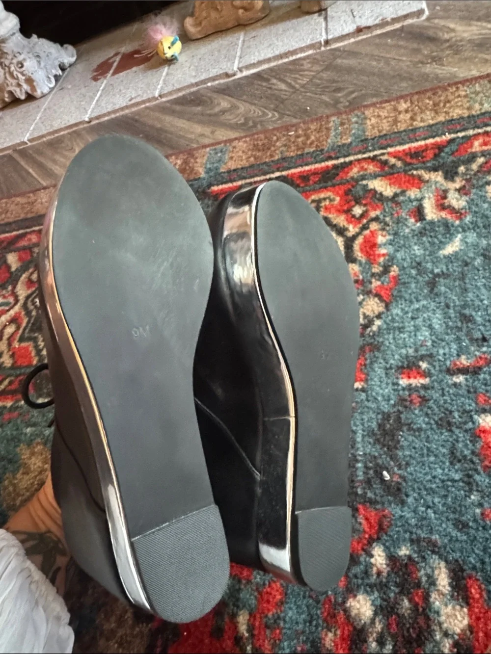 Jeffrey Campbell Black Wedge Ankle Boots with Silver Trim